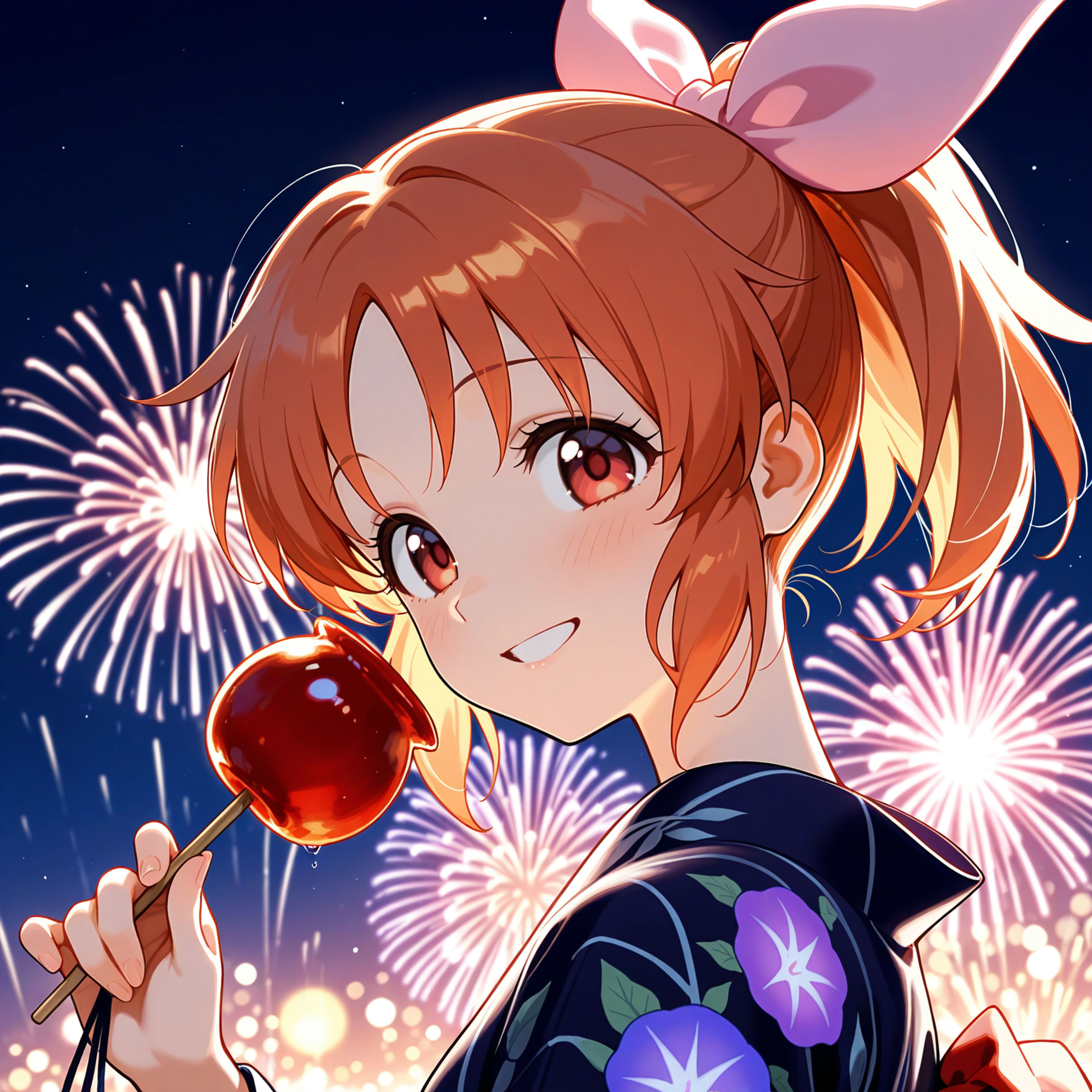 浴衣と花火と