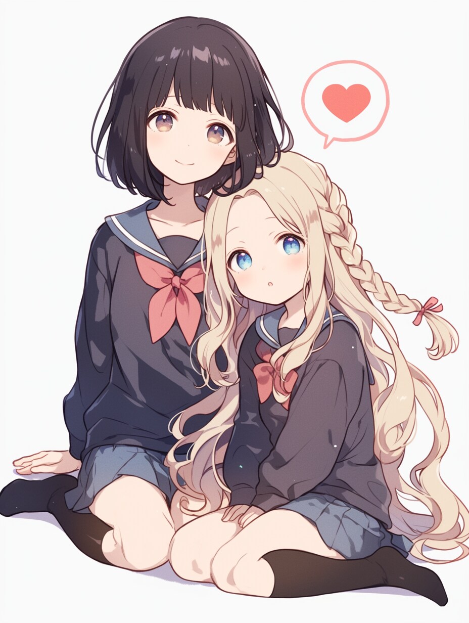 二人のJK429 | の人気AIイラスト・グラビア