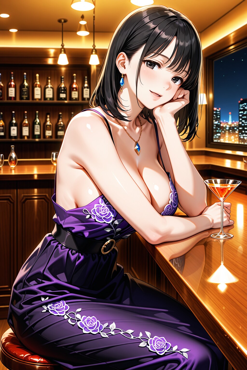 グラス越しの微笑み