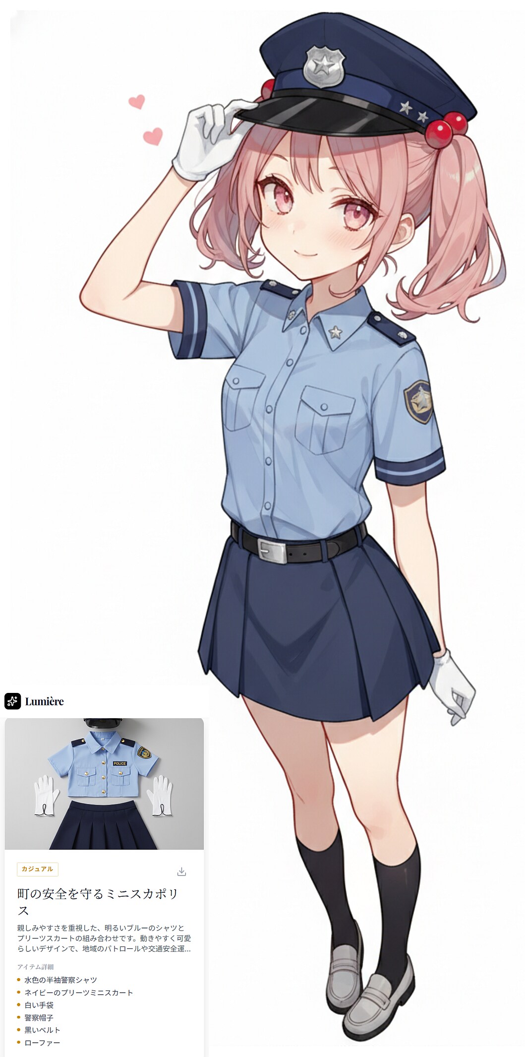 街の安全を守るミニスカポリス