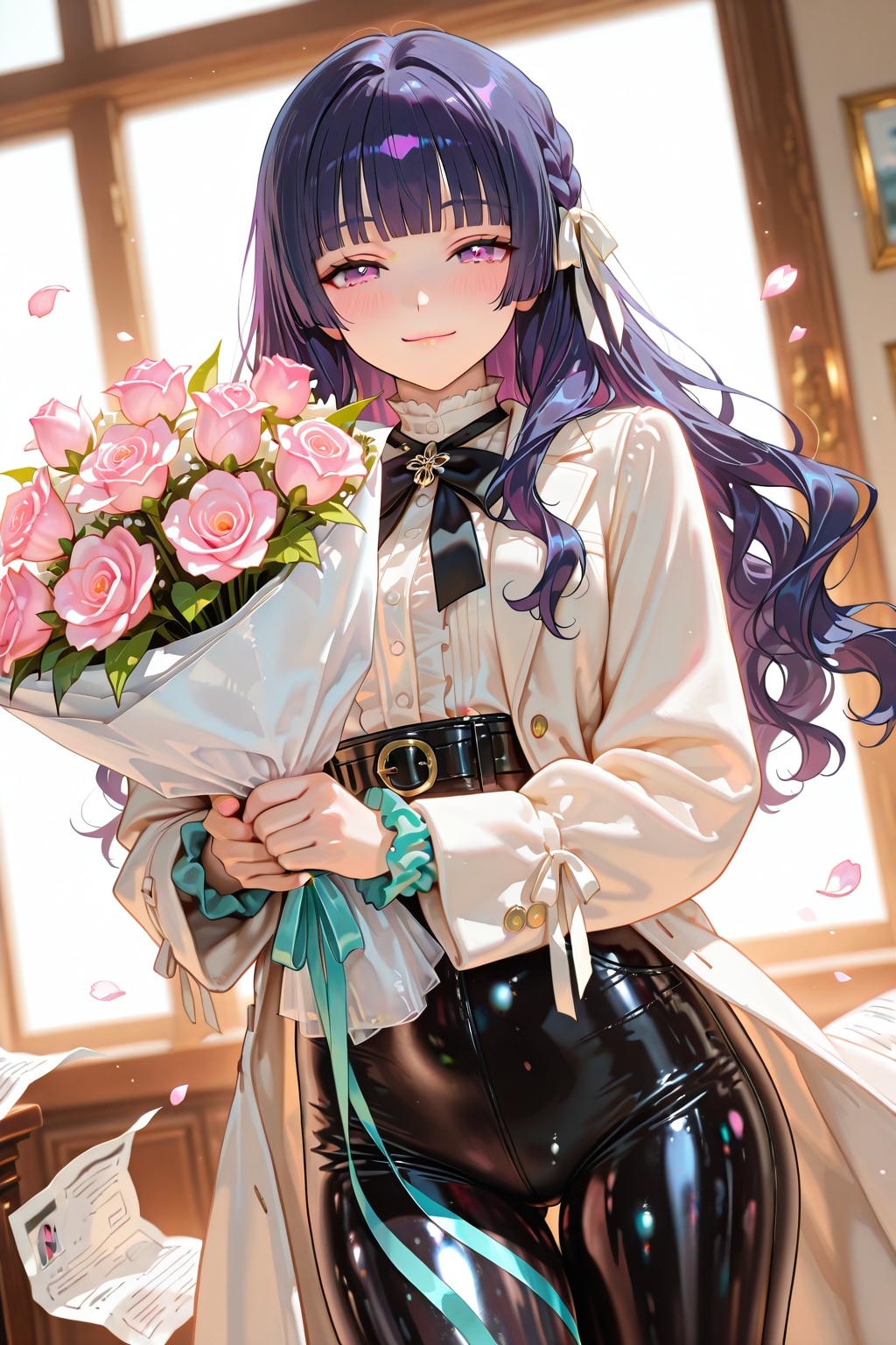 みゅうくる様へ❤️絵梨奈からお祝いの花束を贈呈します❤️ | の人気AIイラスト・グラビア