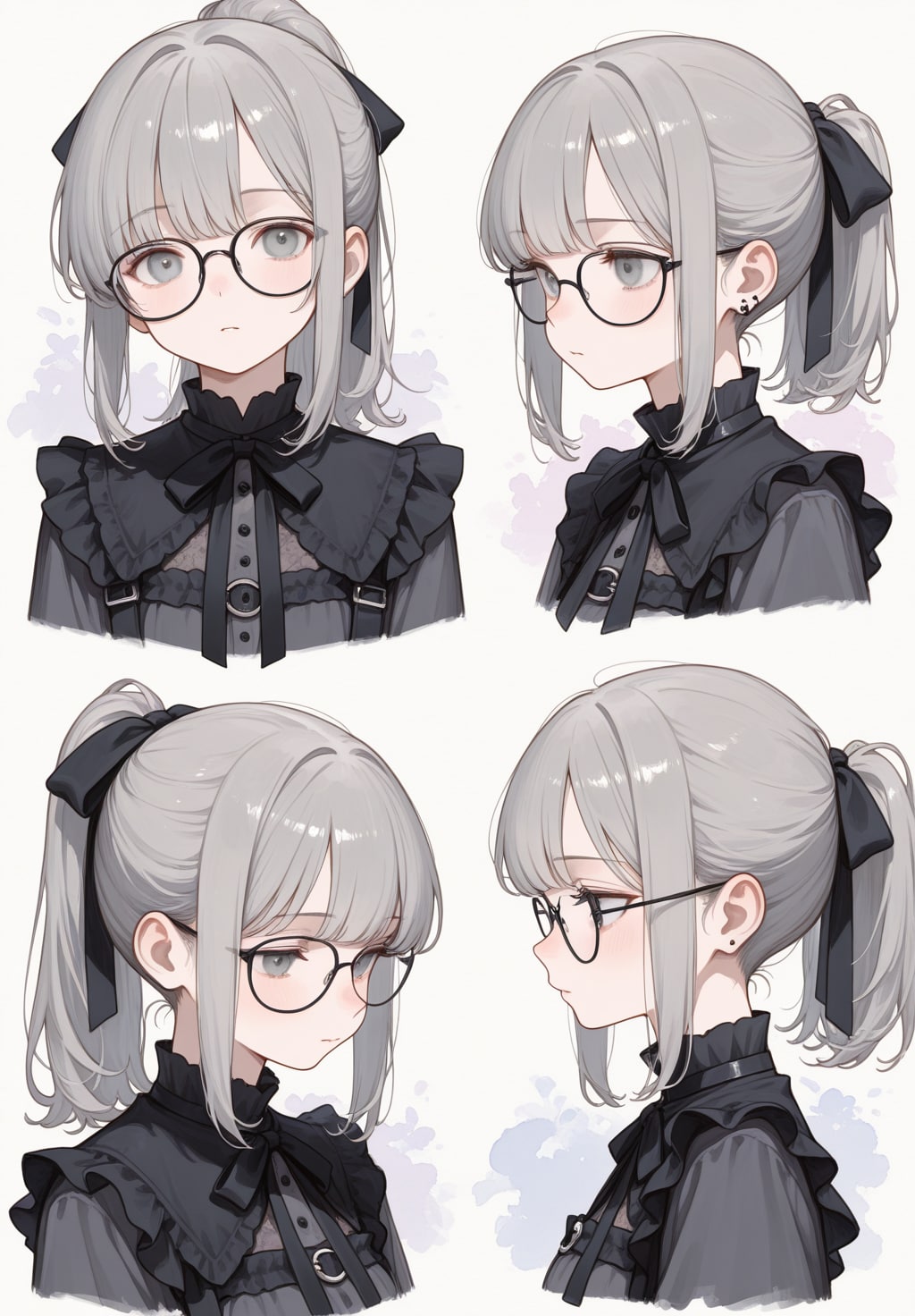 眼鏡黒ゴスポニテ_自環境 | の人気AIイラスト・グラビア