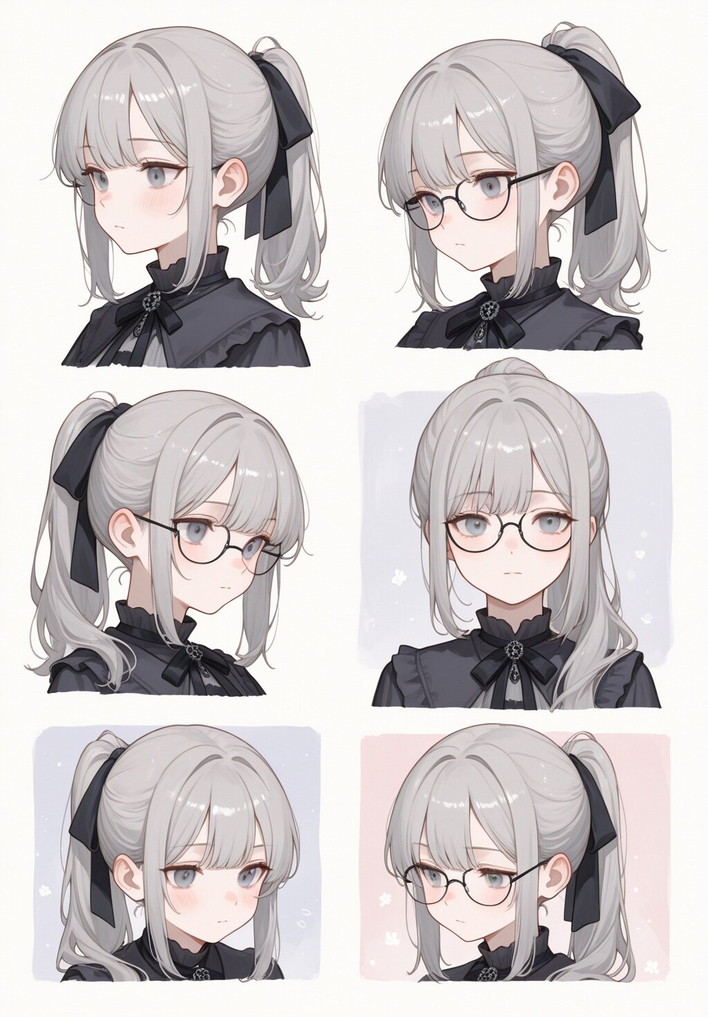 眼鏡黒ゴスポニテ_自環境