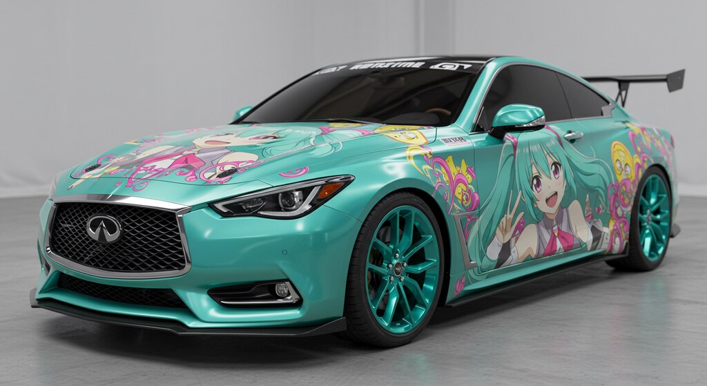 初音ミクとインフィニティクーペ