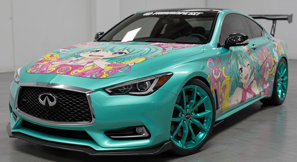 初音ミクとインフィニティクーペ