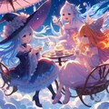 氷と炎の魔女たちと空のお茶会 3枚目