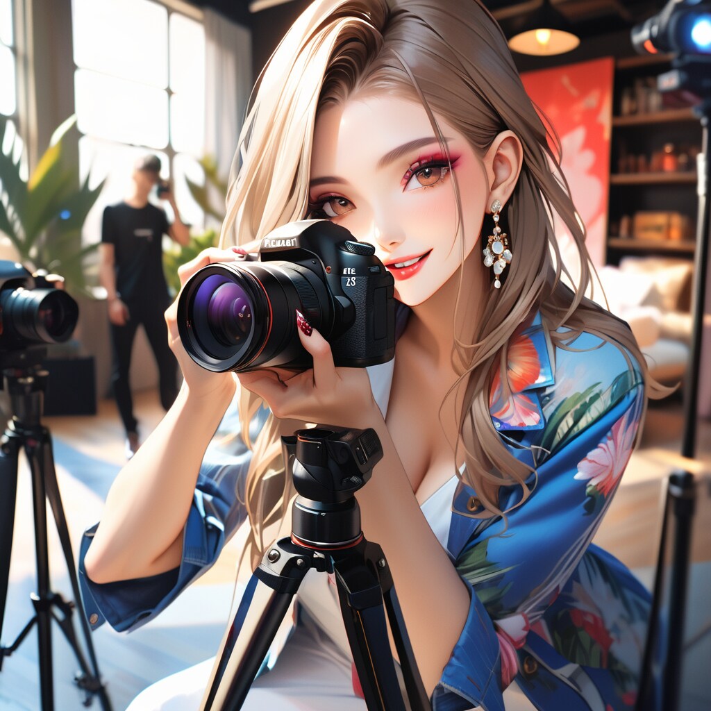 今度はあたしが撮ったげるよ〜 | の人気AIイラスト・グラビア