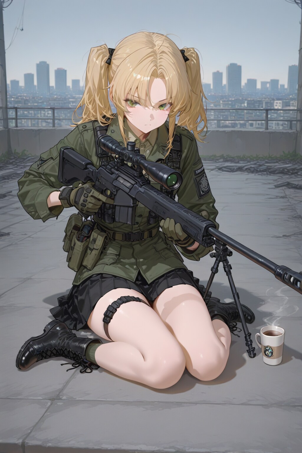 準備するスナイ・パー子