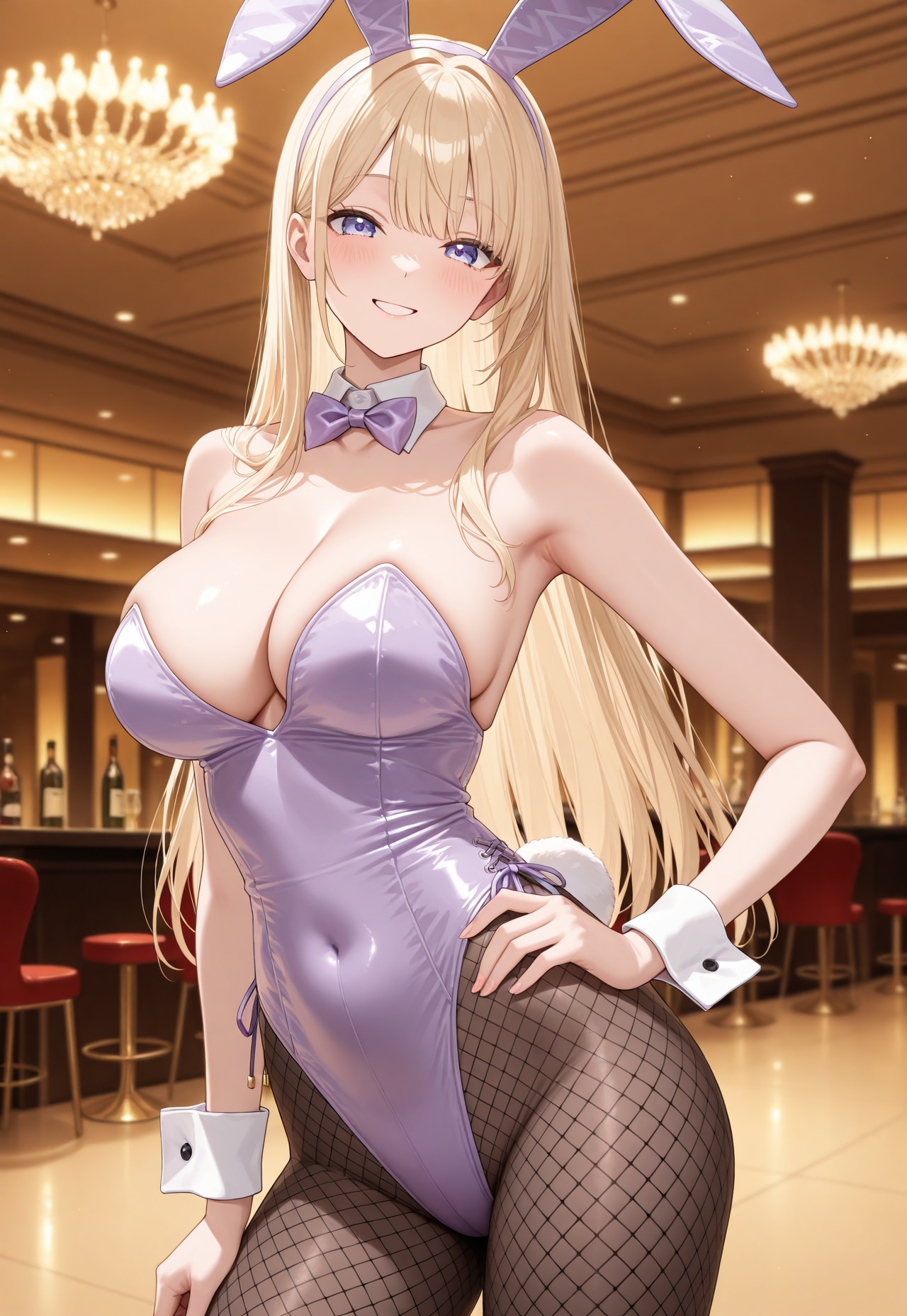 435（薄紫色のバニーガール）