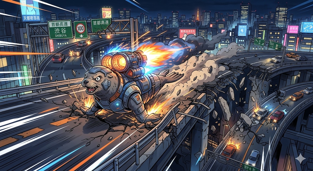 ロケットエンジンを積んだアザラシ