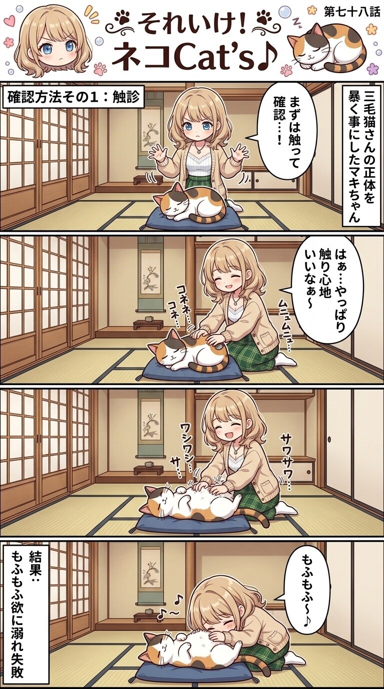 【78話】それいけ！ネコCat's♪(４コマ漫画) | の人気AIイラスト・グラビア
