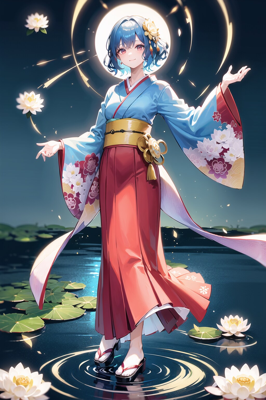 とある池で稀に見ることが出来る着物少女