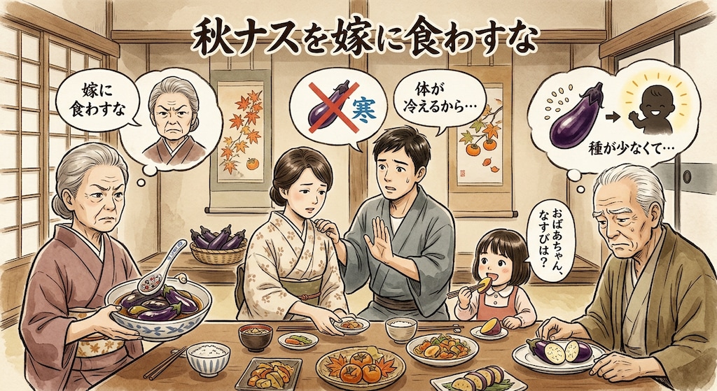 「秋ナスを嫁に食わすな」3つの説