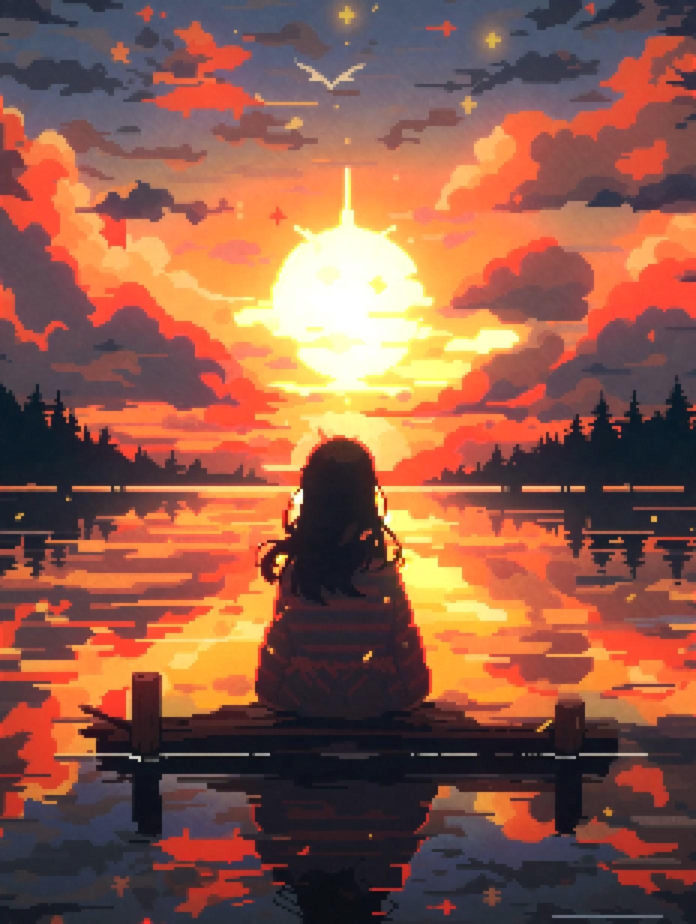 夕日