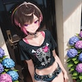 アイリと紫陽花 2枚目