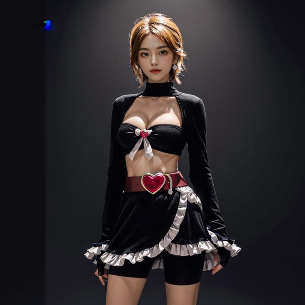 「美墨なぎさ」のプリキュアパワー！へそ出しクリスマスコスプレで輝くキュアブラック