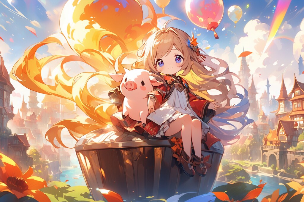 ぶたさんと少女