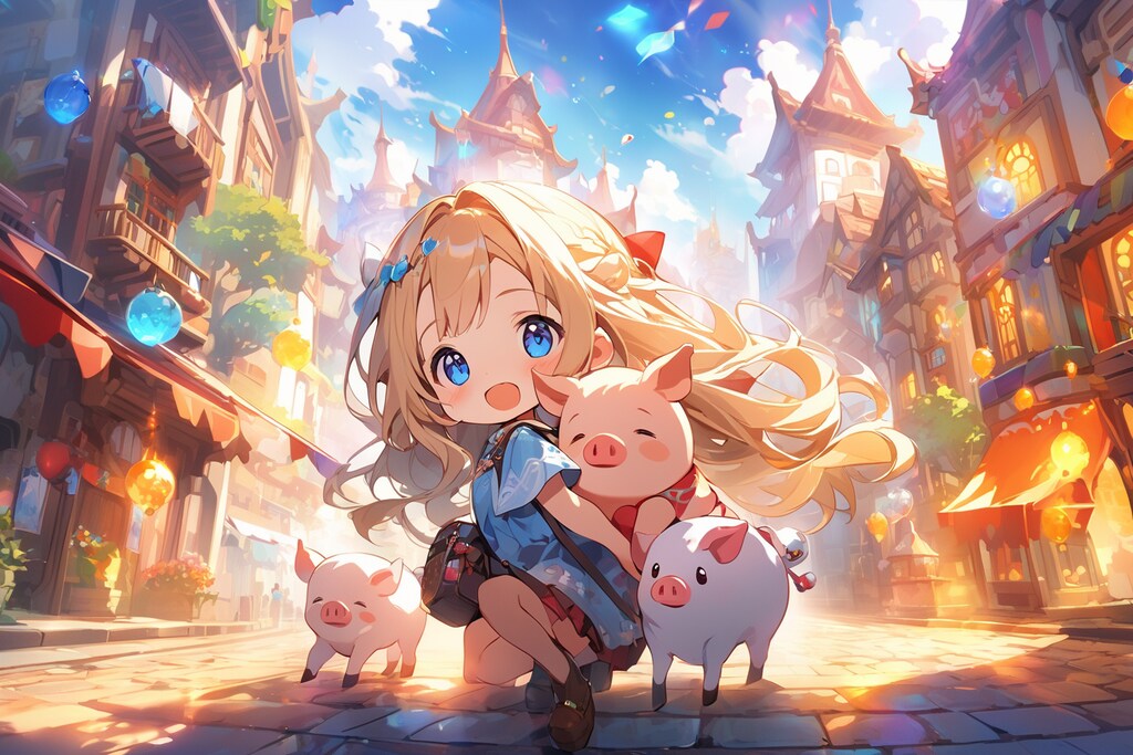 ぶたさんと少女