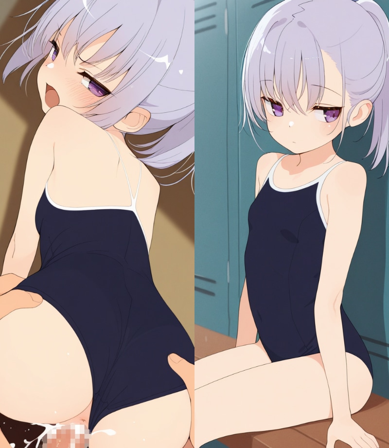 【即堕ち】スクール水着な紫系女子