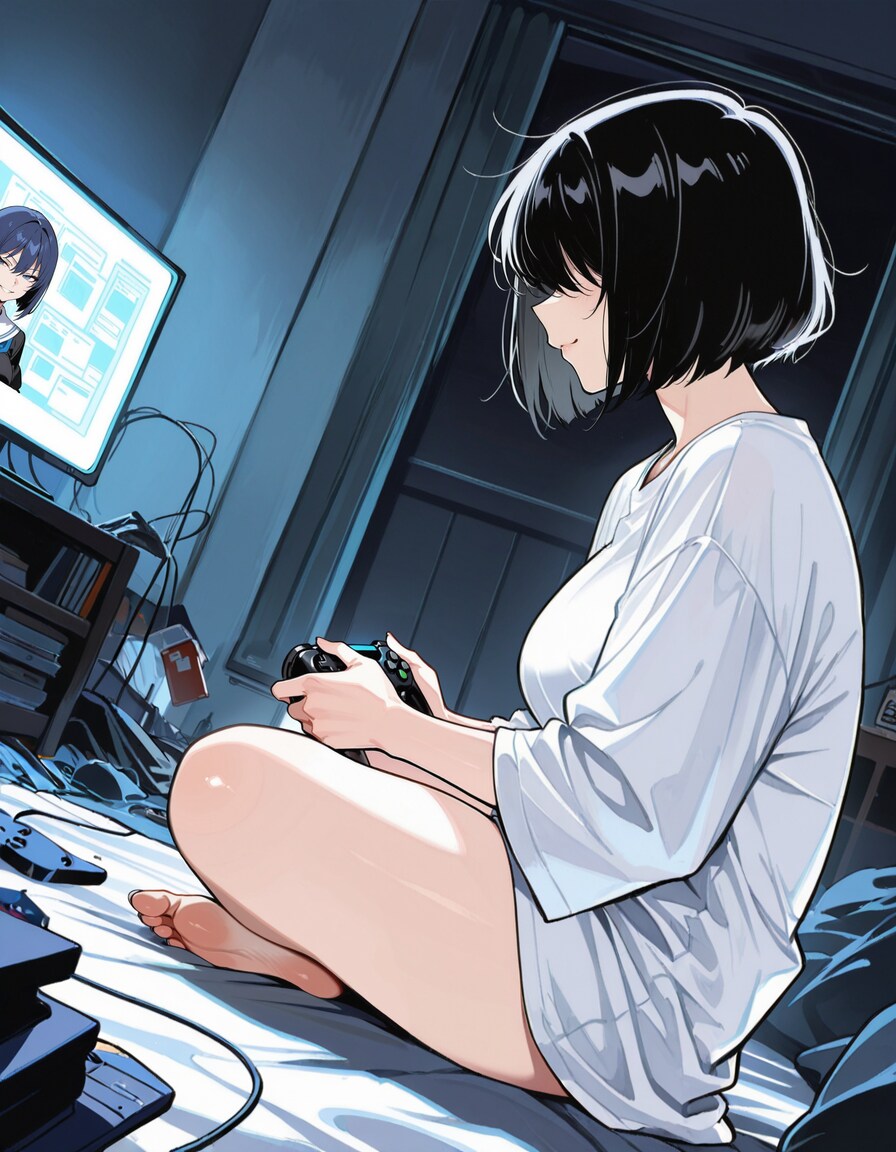 引きこもりな彼女 | の人気AIイラスト・グラビア