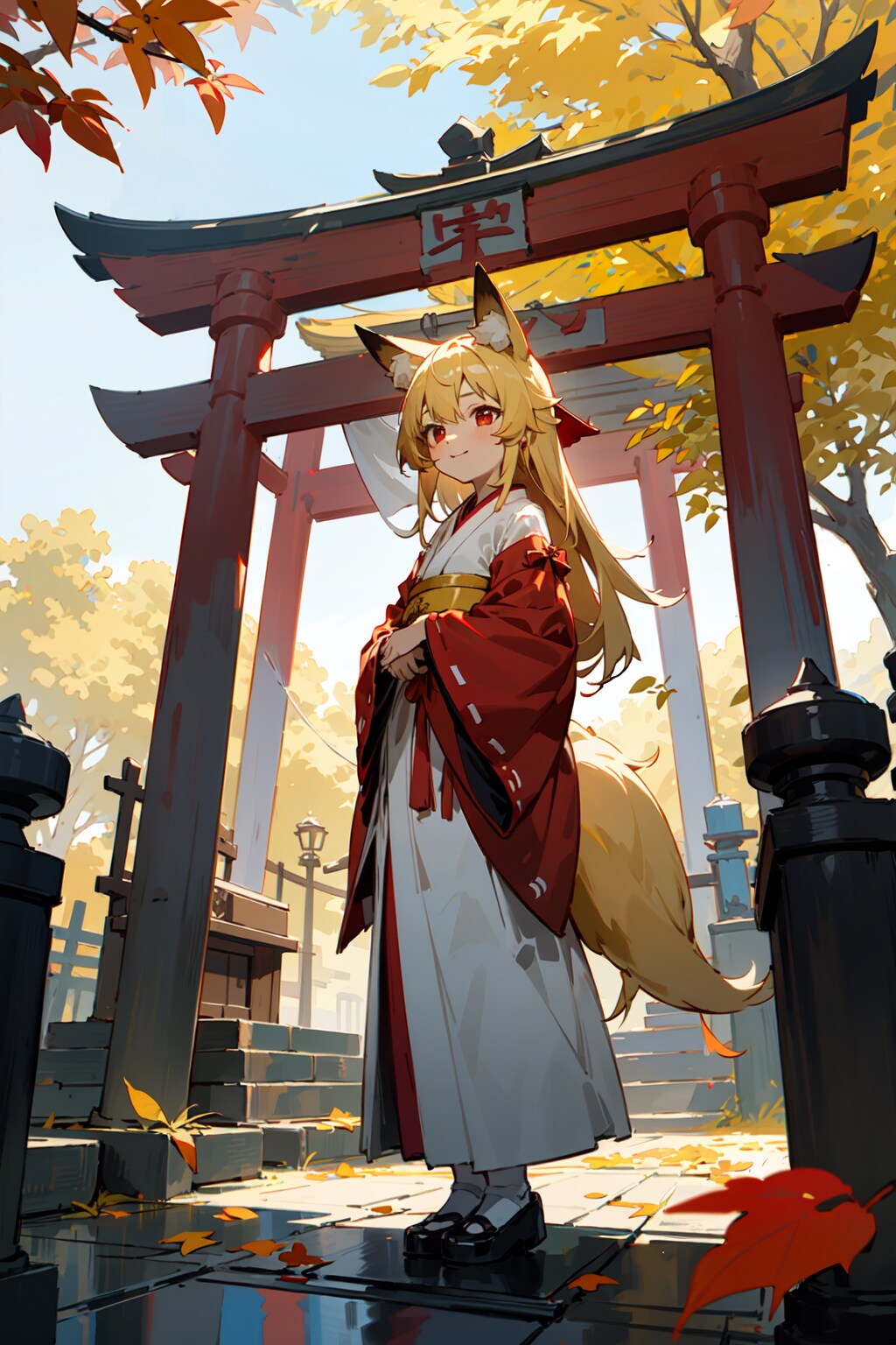 狐っ娘in神社