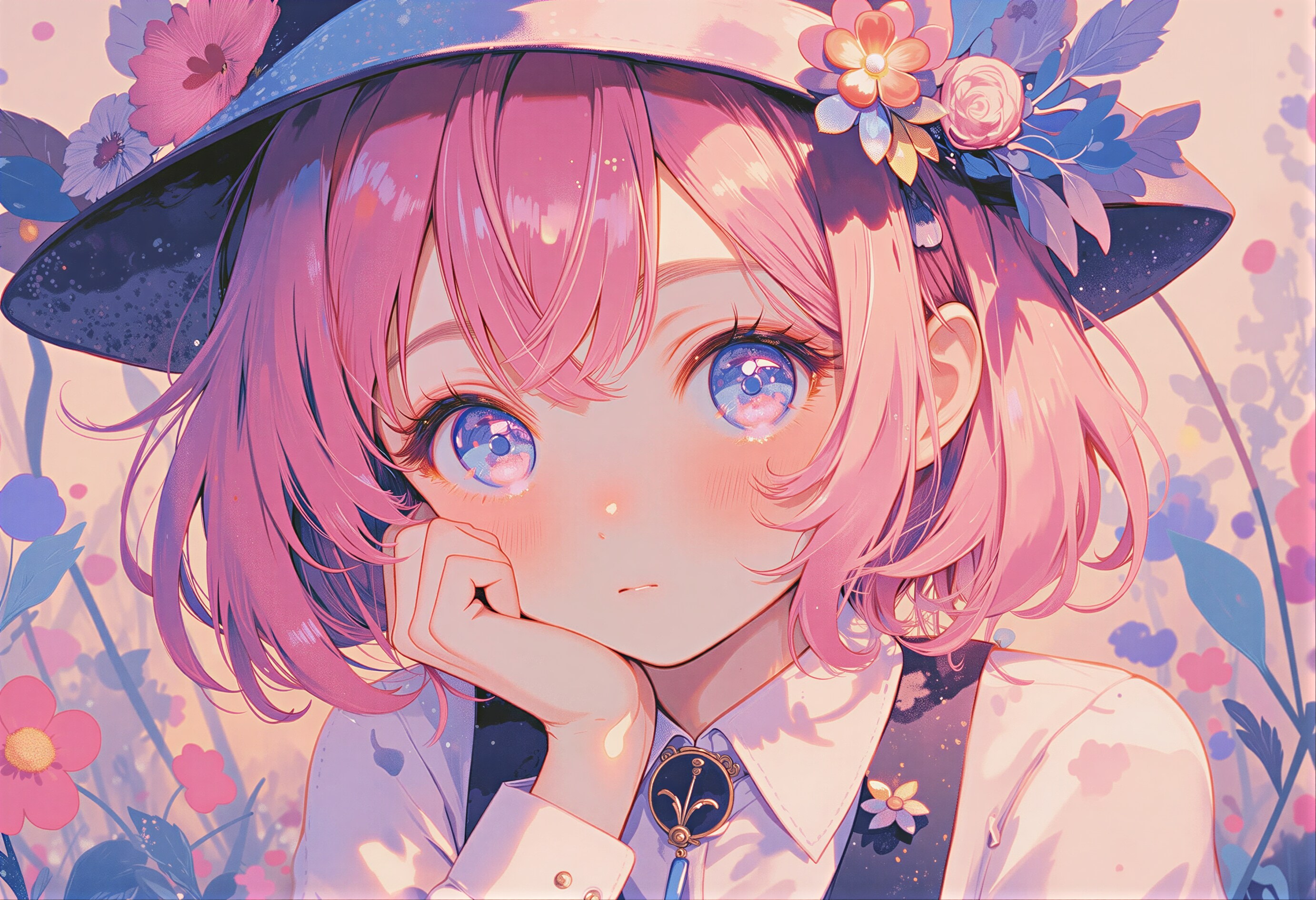 ピンクの髪の女の子