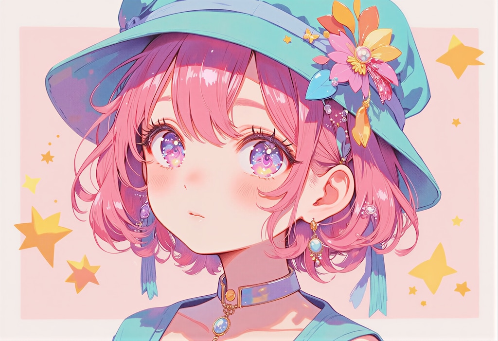 ピンクの髪の女の子