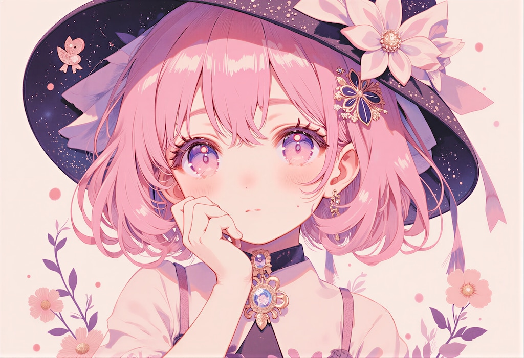 ピンクの髪の女の子