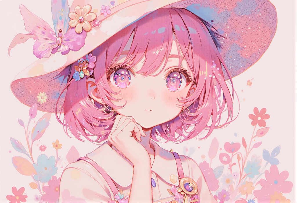 ピンクの髪の女の子