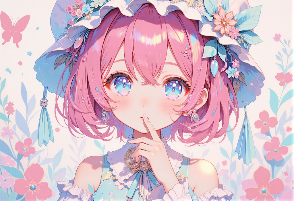 ピンクの髪の女の子