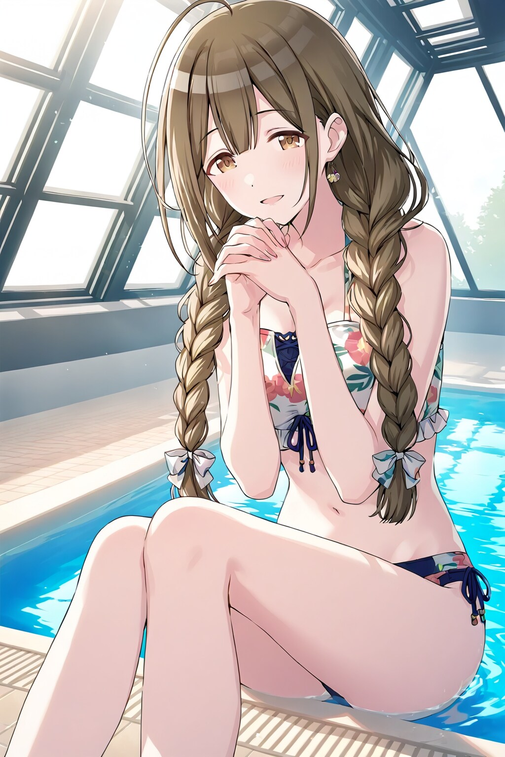 今日も素敵なデザインの水着ですね。