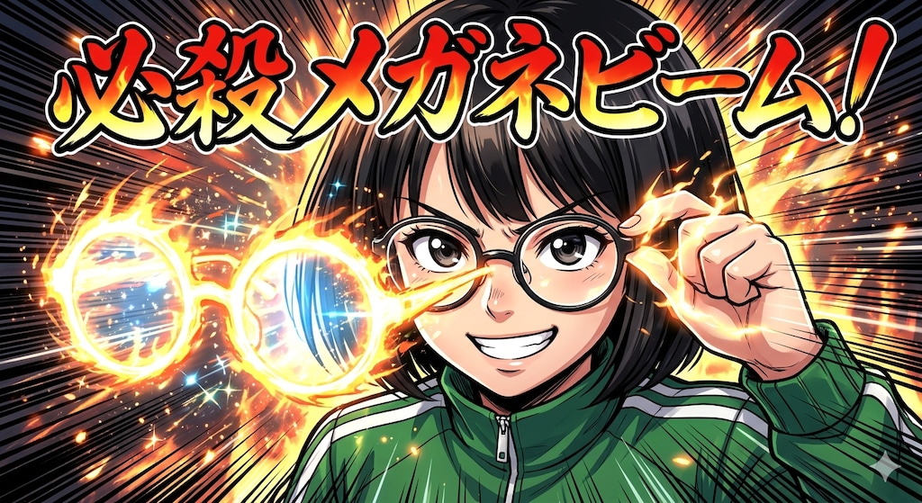 必殺！メガネビーム！