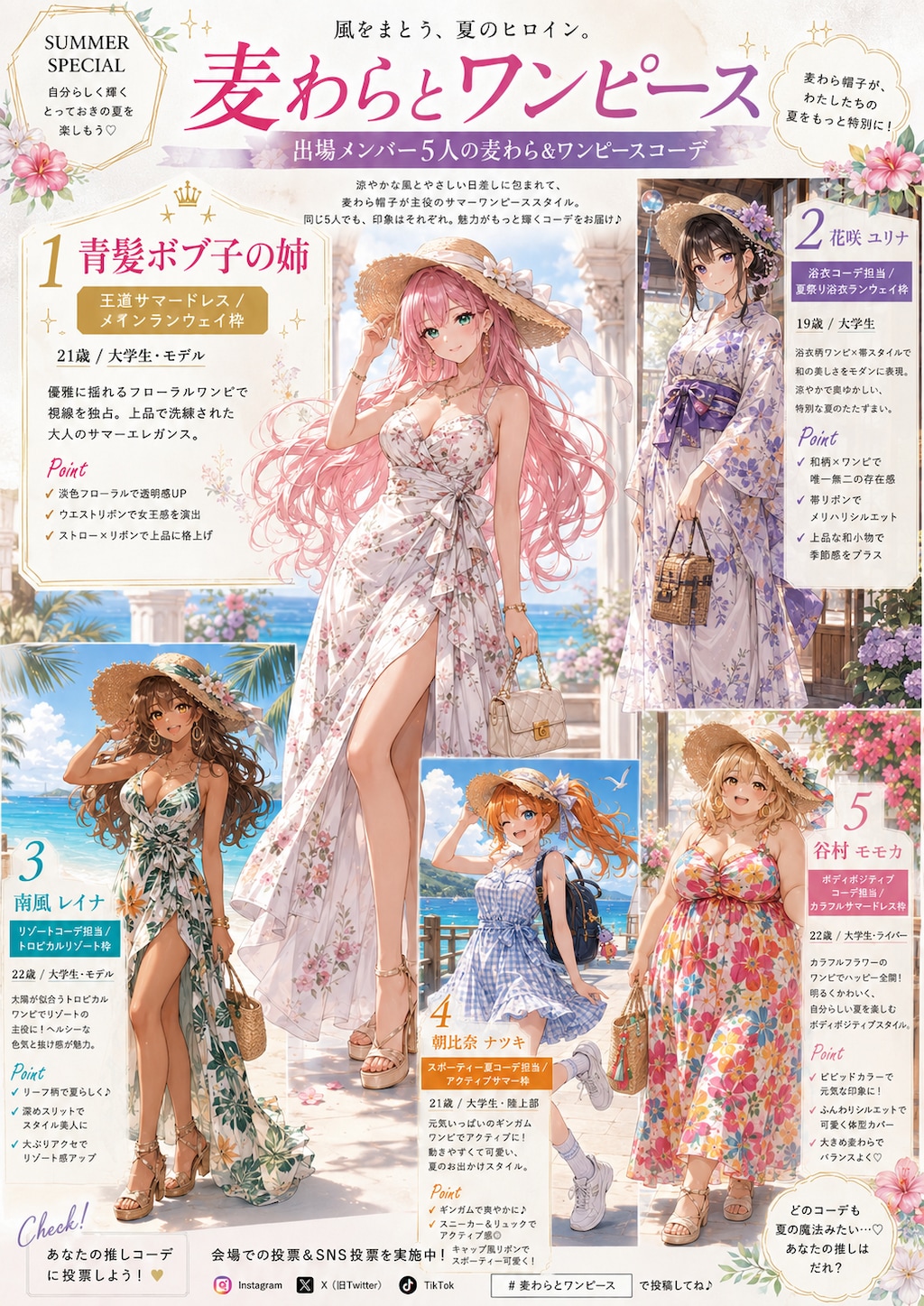 風をまとう、夏のヒロイン。