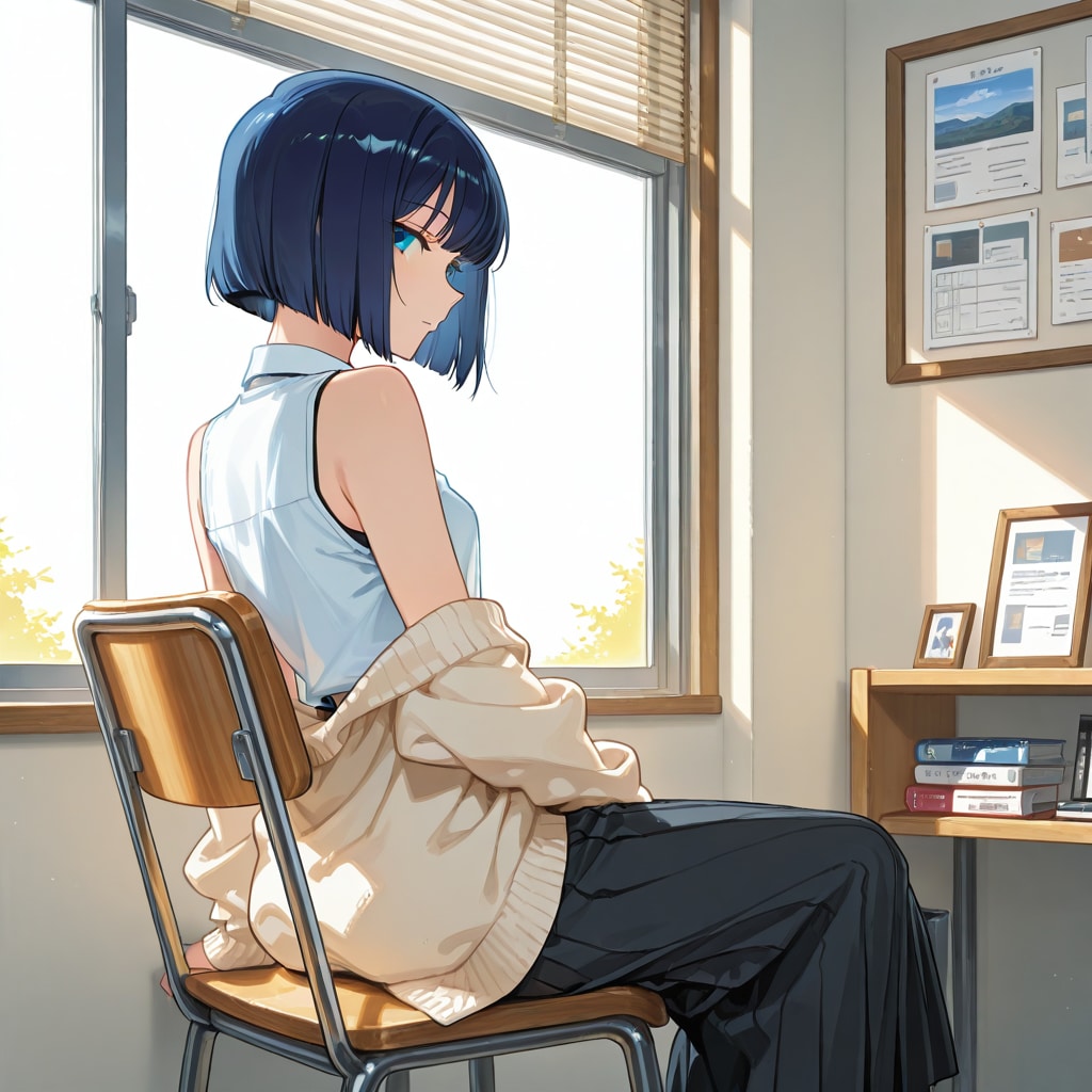 高校生の名残と、大学生の今 | の人気AIイラスト・グラビア