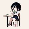 菜っ葉を食べる 2枚目