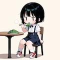 菜っ葉を食べる 3枚目