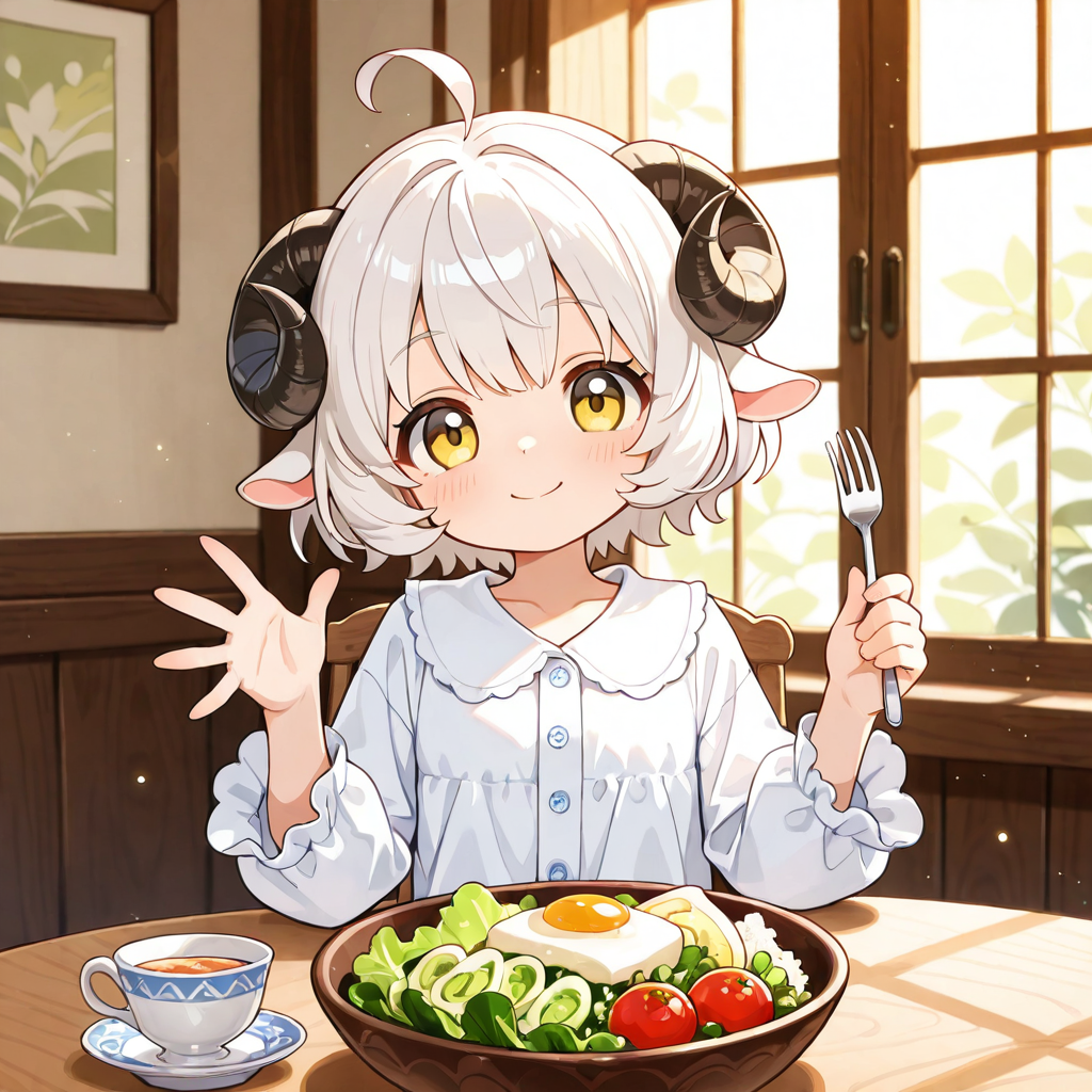 おはメイメ～イ♡（今日はとってもいい朝食の日） | の人気AIイラスト・グラビア