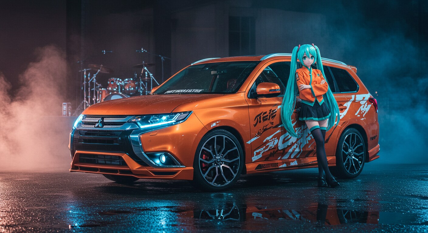 初音ミクと三菱アウトランダー | の人気AIイラスト・グラビア