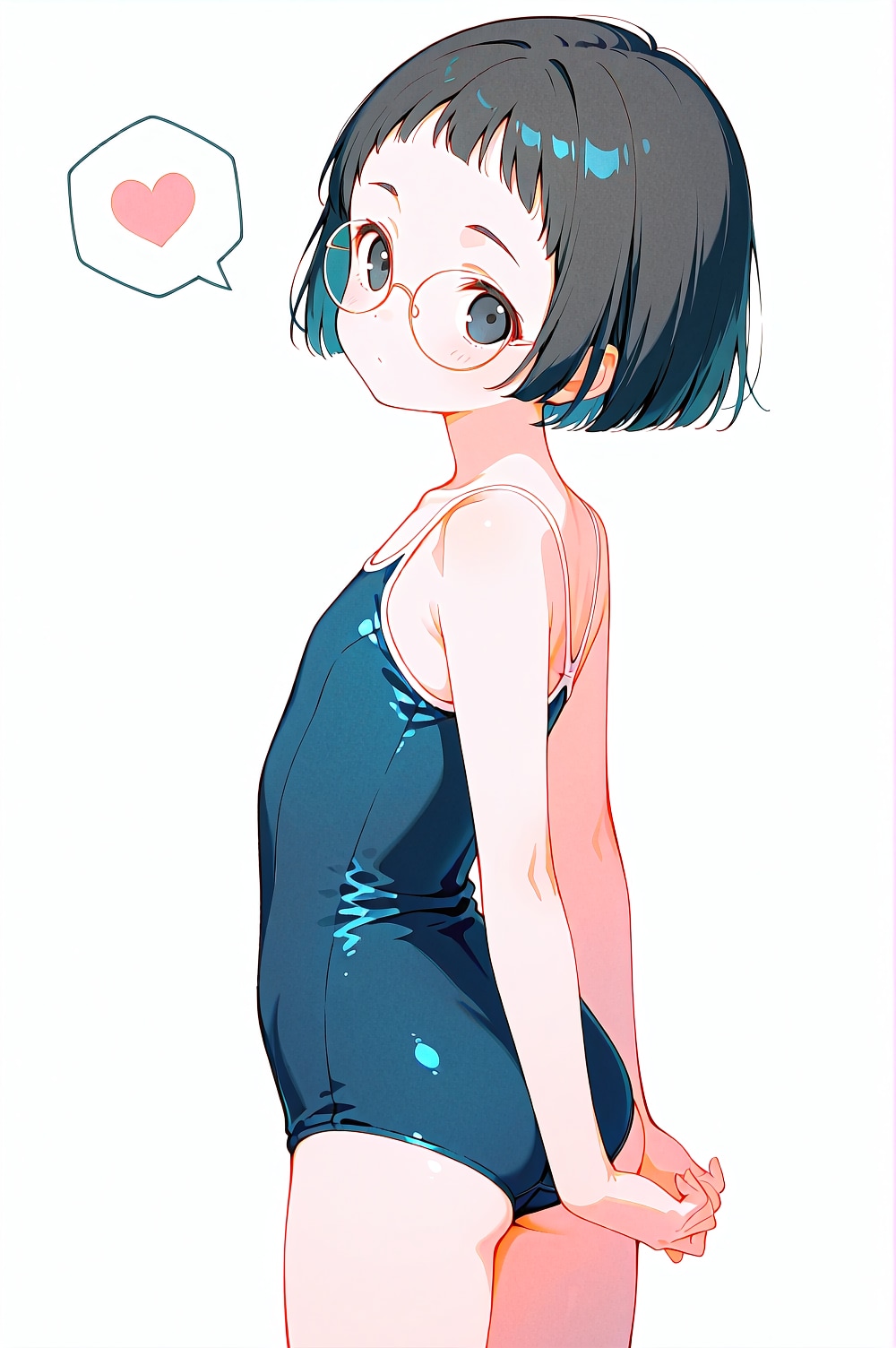 すくぅるおでこめがねちゃん水着