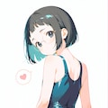 すくぅるおでこめがねちゃん水着 8枚目