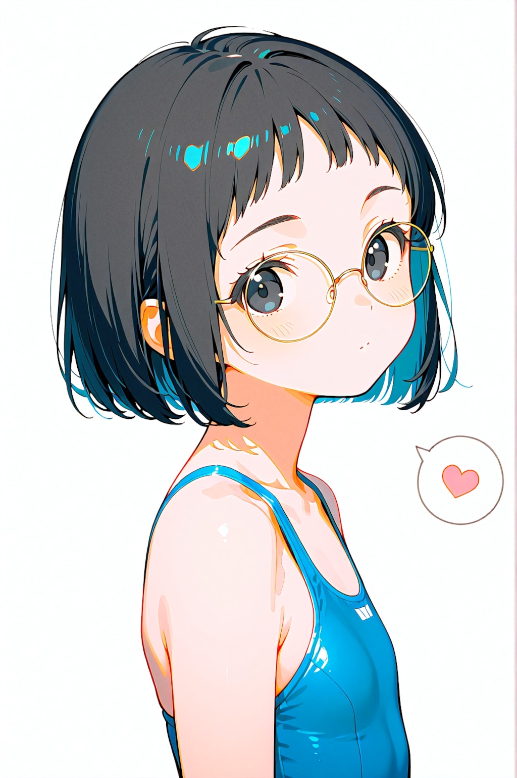 すくぅるおでこめがねちゃん水着