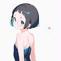 すくぅるおでこめがねちゃん水着 5枚目