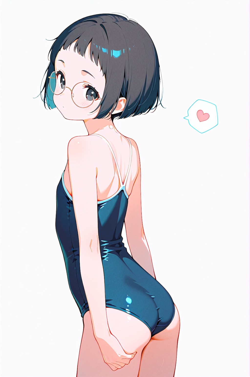 すくぅるおでこめがねちゃん水着