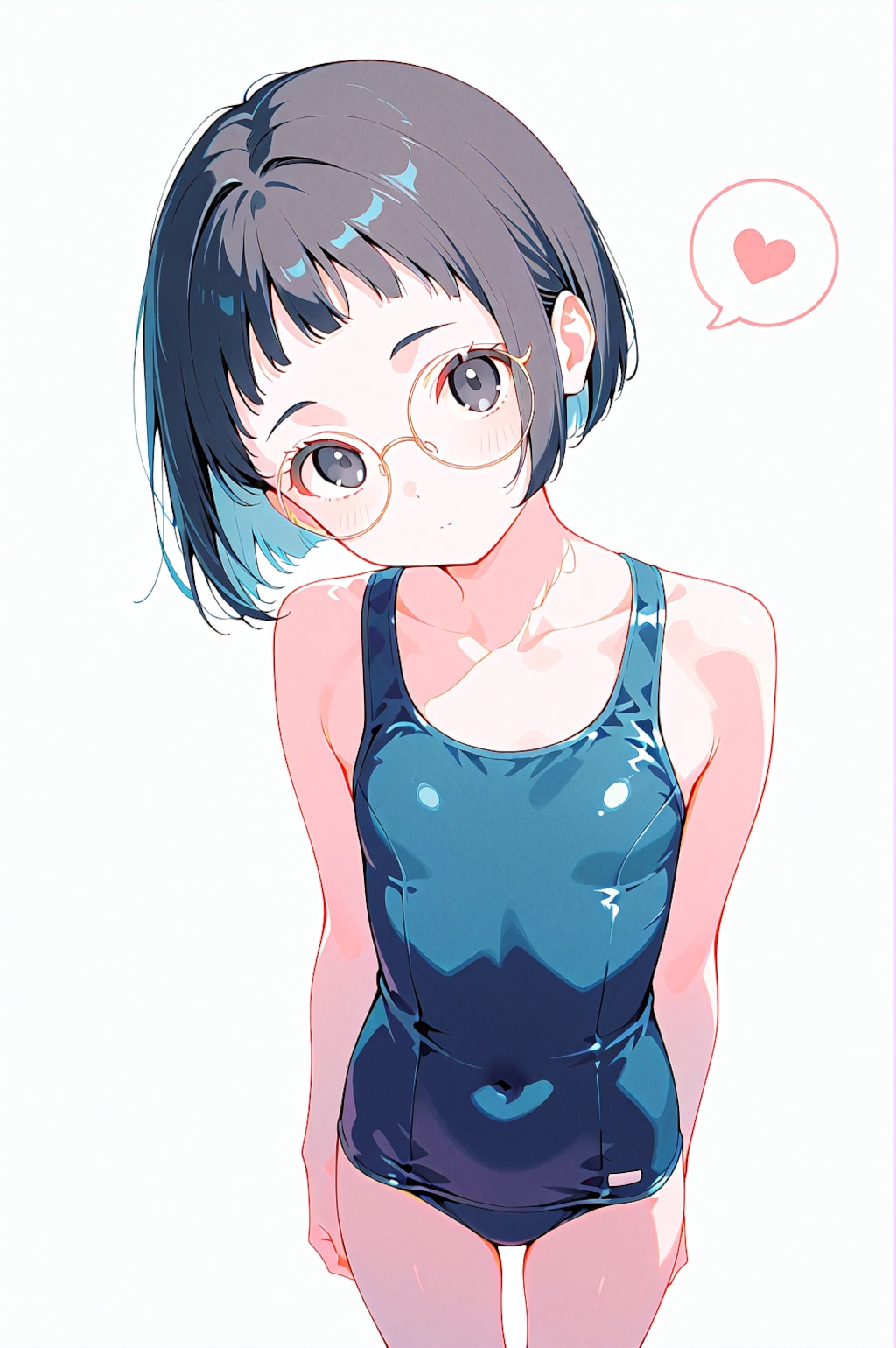 すくぅるおでこめがねちゃん水着