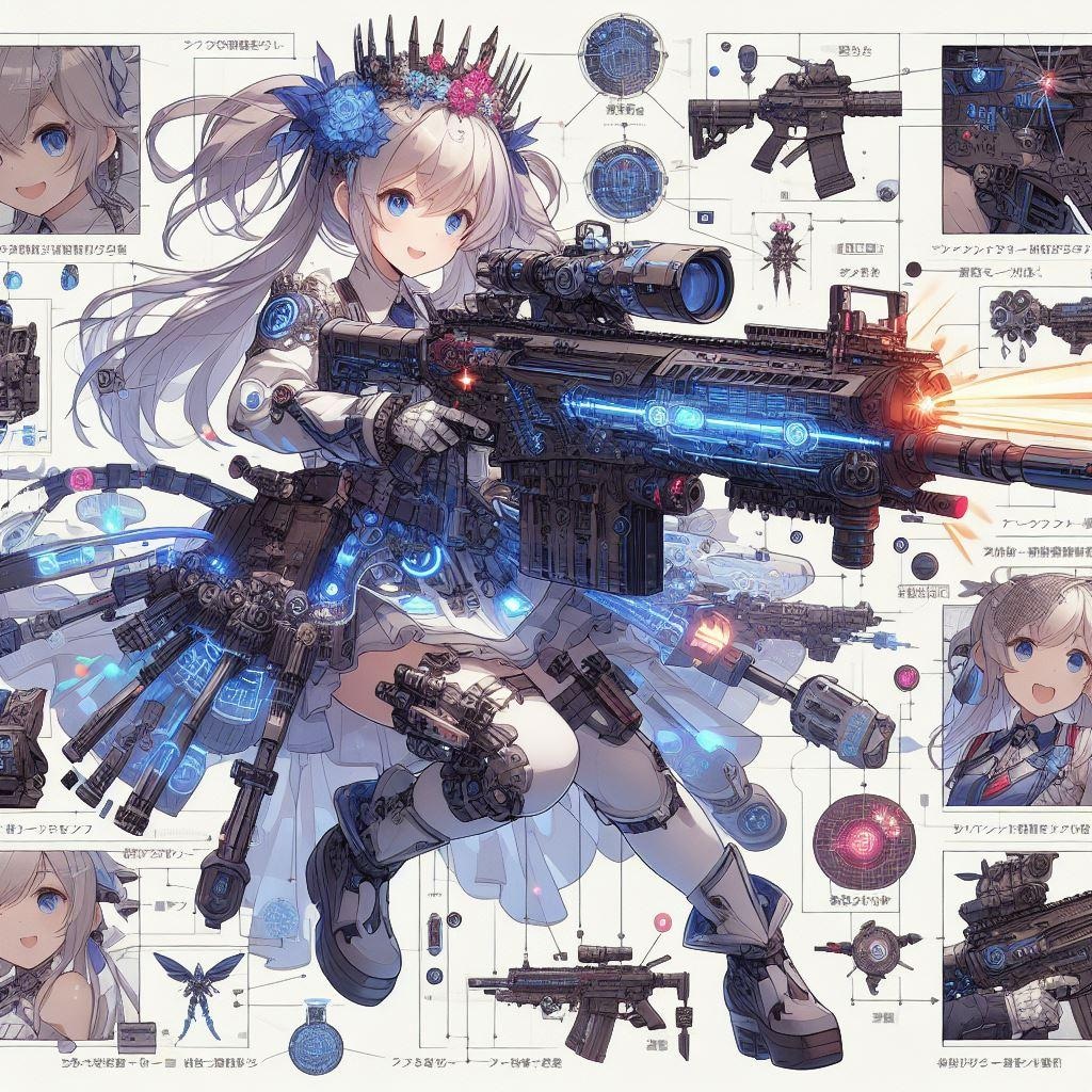 ビームガンをぶっ放すサイバーパンク世界のアリス3