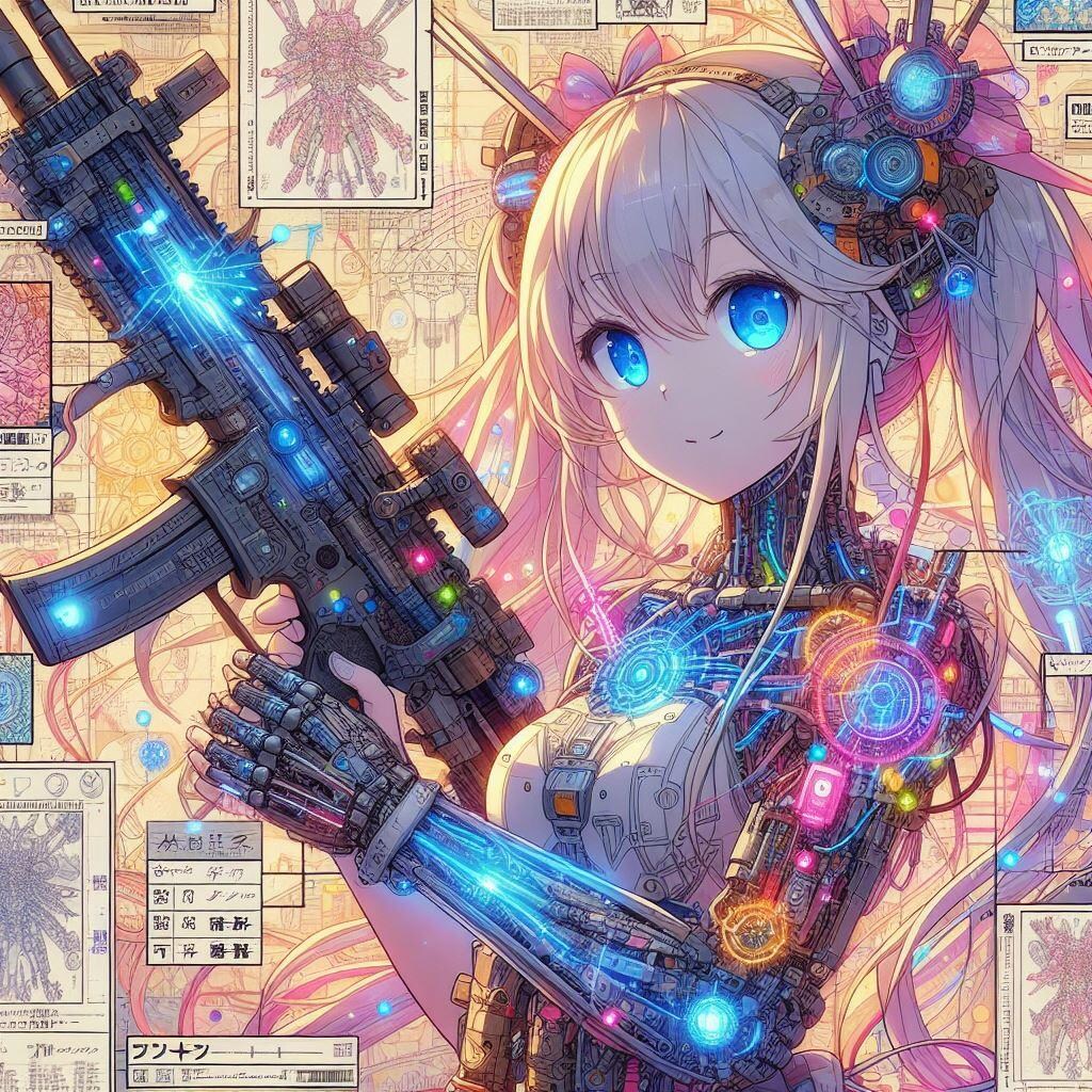 ビームガンをぶっ放すサイバーパンク世界のアリス3