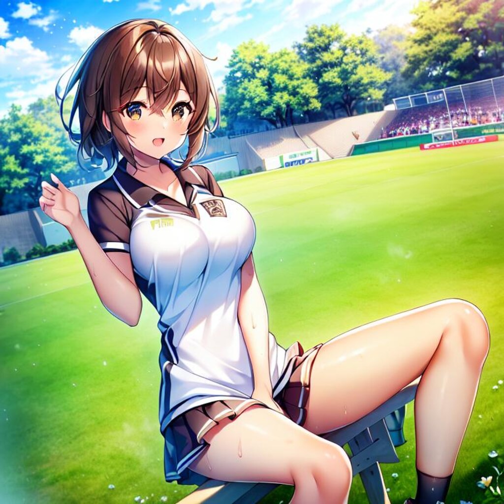 茶髪ショートなスポーツ娘ちゃん（8枚