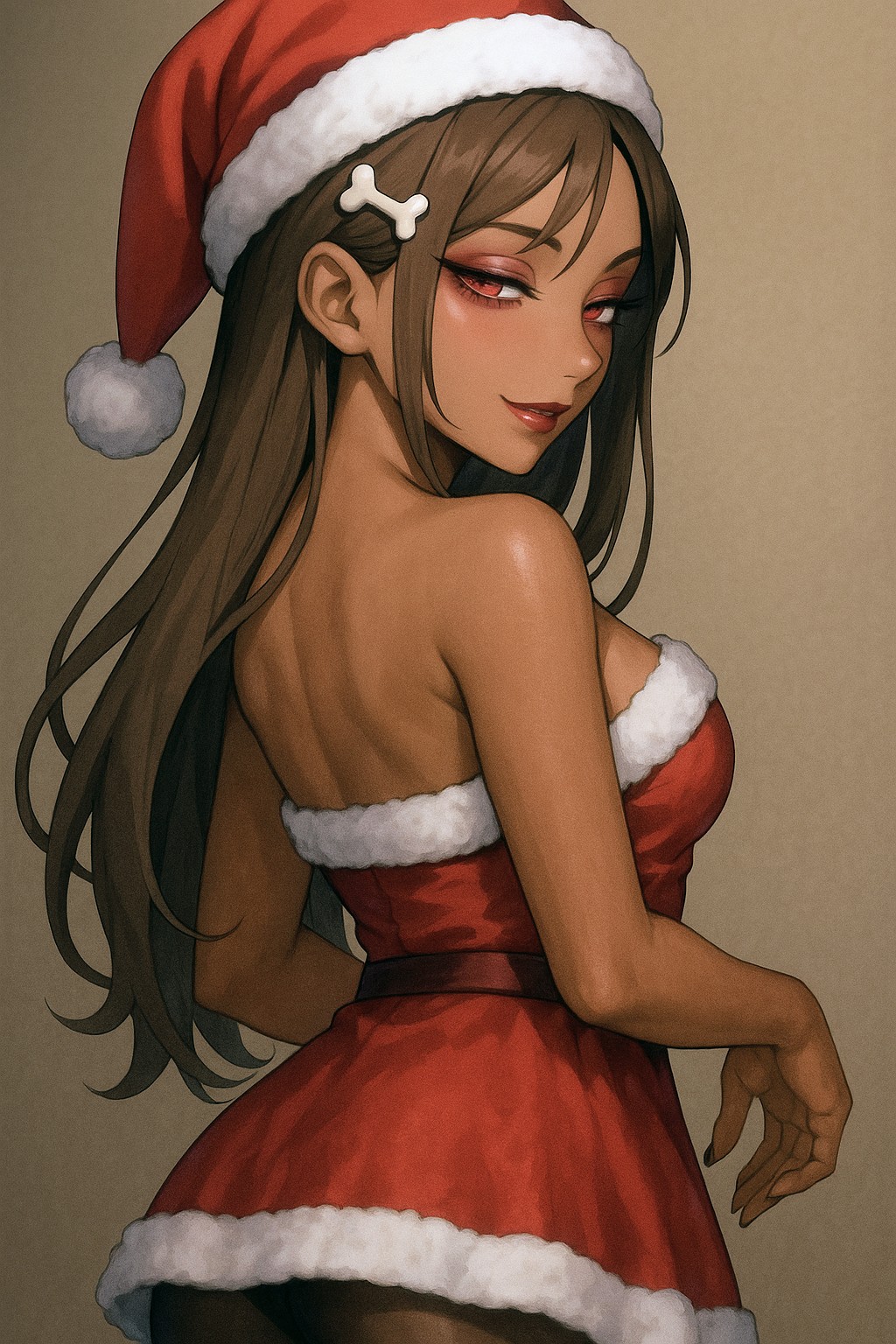 流し目おにくちゃん🍖サンタ🎅 | の人気AIイラスト・グラビア