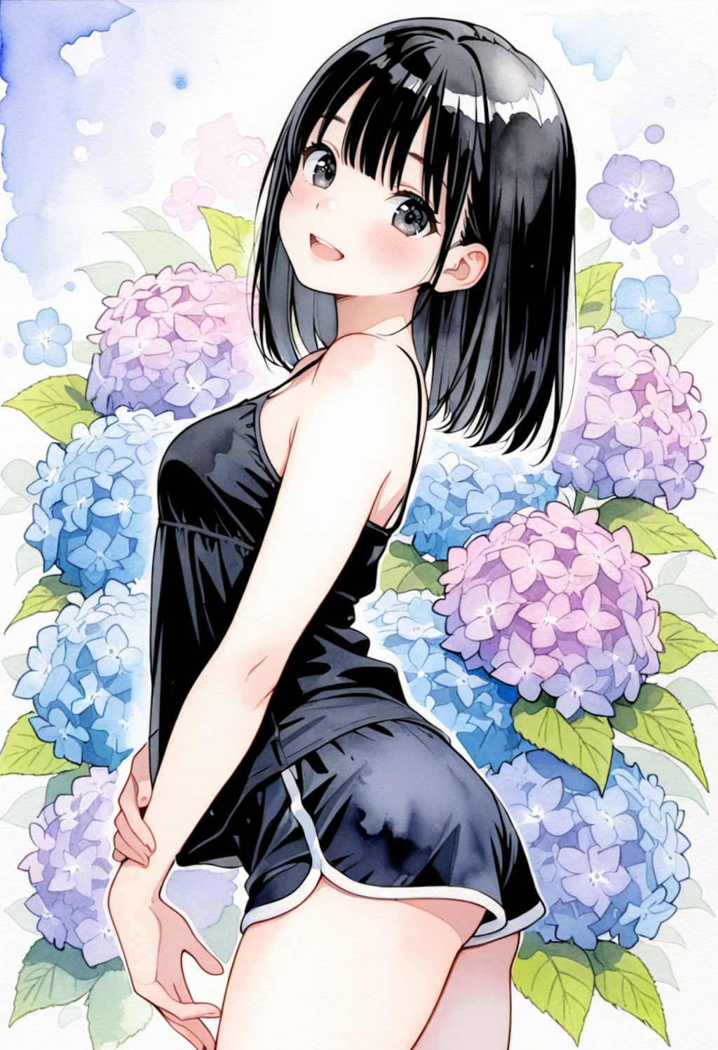 水彩と色鉛筆