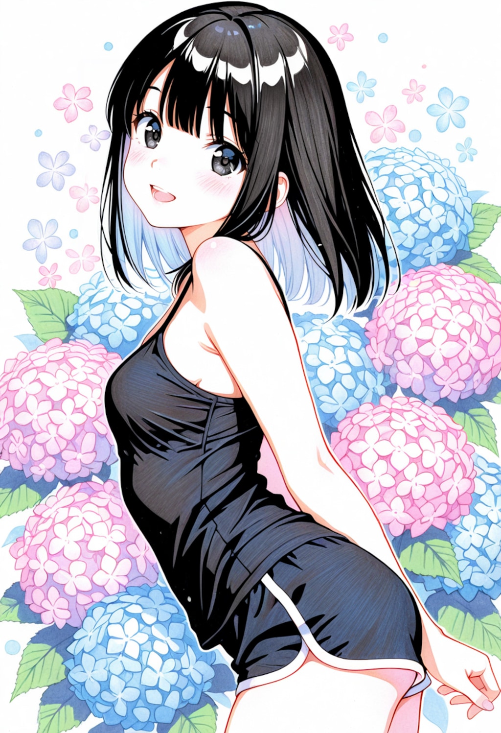 水彩と色鉛筆